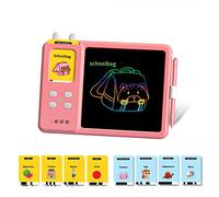 Talking Flash Cards Writing Tablet 2 in 1 Educational Child LCD Drawing Board Autism Sensory Speech Therapy Toddler Talking Flash Cards Drawing Tablet for Kids with 224 Sight Words Pink