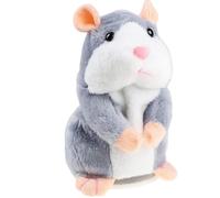 Talking Hamster Plush Toy Repeat What You Say, Talking Stuffed Animal Talk Back Hamster Toy for Kids, Talking Repeating Record Interactive Hamster Toy