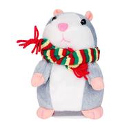 Talking Hamster Toy Pet Repeats What You Say Electronic Plush Sound Recording Doll Christmas Birthday New Year's Gift for Adult