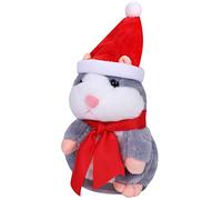 Talking Hamster Toy Repeats What You Say Electronic Plush Hamster Doll Talking Dancing Shaking Recording Hamster Doll Funny Sound Recording Doll For Boys Girls Christmas Birthday New Year Gift