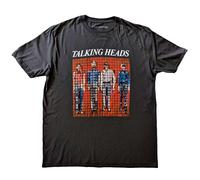 Talking Heads Men's Pixel Cotton T-Shirt in Charcoal | Size: 2XL Talking Heads Charcoal 2XL