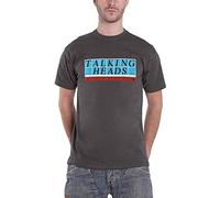 Talking Heads T Shirt Tiled Band Logo Official Unisex Charcoal Grey XL