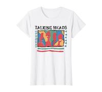Talking Heads Yellow Retro Graphic Value Graphic T-Shirt, Women, White, L