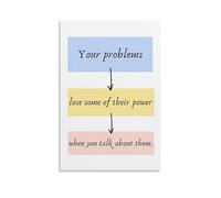 Talking Helps Mental Health Canvas Wall Art Posters: Aesthetic Prints for Bedroom, Dorm Room Decor 24x36inch(60x90cm)