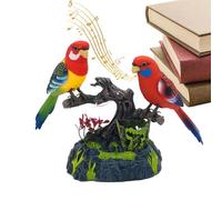 Talking Parrot - ABS Battery Powered Electronic Sound Toy | 28cm Realistic Moving Body Figurine | This Interactive Robotic Bird Imitates Speech For Children Birthday And Home Fun