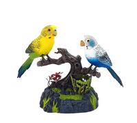 Talking Parrot - Animated Realistic Bird Figure, Interactive Sound Mimic Toy | Battery Operated Lifelike Simulation with Bright Colors, Charming Voice Repeating for Home Interior Décor and Festive Out