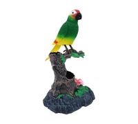 Talking Parrot - Animated Realistic Bird Figure, Interactive Sound Mimic Toy | Battery Operated Lifelike Simulation with Bright Colors, Charming Voice Repeating for Home Interior Décor and Festive Out