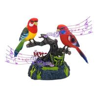 Talking Parrot - Electric Voice Simulation Bird Toy | Battery Operated Control Voice Simulation Parrots | 400g Cute Sparrow Bird Repeats What You Say, Electric Parrot Induction Toy For Garden