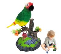 Talking Parrot Pet - Interactive Bird, Mimicking Toy | Realistic Voice Repeating Parrot, Fun Desk Companion for Adults, Kids, Boys, Girls, Great Addition to Home or Kid’s Educational Toys