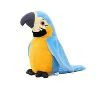 Talking Parrot, Repeat What You Say Plush Toy, Electronic Record Animated Bird Shake Wings, Speaking Parrot Pet Plush Interactive Toys for Kids, Christmas Birthday Gift (not batteries)
