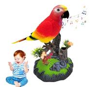 Talking Parrot Toy - Electronic Chirping Bird, Sensor Realistic Bird Toy, Interactive Educational | For Boys Girls Kids Adults Home Desk Room Den, Fun Learning Play Simulated Sounds For Decor And