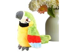 Talking Parrot Toy, Interactive Twerking Parrot, Plush Bird Repeats What You Say, Realistic Educational Toys for Kids Speech Training, Travel, Daycare, Backyard, 4.72x4.33x8.66 inches