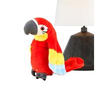 Talking Parrot Toy, Interactive Twerking Parrot, Plush Bird Repeats What You Say, Realistic Educational Toys for Kids Speech Training, Travel, Daycare, Backyard, 4.72x4.33x8.66 inches