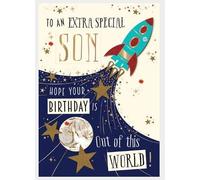 Talking Pictures Son Space Rocket Spaceship Birthday Greeting Card