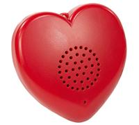 Talking Products, Talking Heart Voice Recordable Sound Button, 2 Minutes. Create Your own Personalised Talking Teddy Plush Toy, Baby Heartbeat Keepsake or Valentines Day Gift (Red)