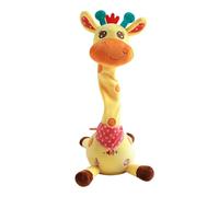 Talking Repeating Giraffe - Plush Toy with Sound, Singing Light-Up Giraffe | Funny Musical Speaking Animal for and Kids, Voice Recorder Gift for Early Education and Birthday Fun for Children