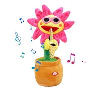 Talking Sunflower - Sunflower - Soft Plush Saxophone Incandescent Recording, Repeated Talking Recording - Favours, Pillow , 200 Songs, Musical Gift