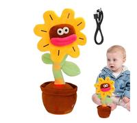 Talking Sunflower Toy - Plush Dancing Sunflower, Soft Talking Flower, Repeats Speech, Fun Educational Entertainment Device Use | Gift Idea Solution for Kids Children Birthday Holidays Playtime