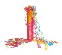 Talking Tables 1 x Streamers & Confetti Cannon, Double Sided for Birthdays Weddings, Rainbow Coloured Eco Paper Party Thrower Paper Shooter Biodegradable Plastic-Free 22 cm