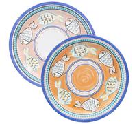 Talking Tables 10 x Orange Fish Paper Plates | Vibrant Disposable Party Dishes Ideal Picnics, Brunches, Lunches, Weddings | 23cm