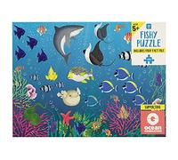 Talking Tables 100-Piece Fish Puzzle for Kids with Matching Poster & Ocean Fact File | Educational Games For Children, Toddler Toys, Birthday Present, Fishpuzzle