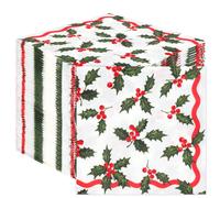 Talking Tables 100 x Christmas Napkins Paper Xmas Disposable Serviettes wit