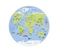 Talking Tables 1000 Piece World Map Puzzle for Adults | Unique Circular Jigsaw with Famous Landmarks, Travel Gifts, Present, PUZZLEWORLD