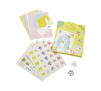 Talking Tables 12 x Easter Card Making Craft Kit for Kids - 12 Personalised Cards, Envelopes, Stickers & Decorations Set - Creative Easter Crafts, Fun Crafting Activity, Great Gift Idea