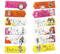 Talking Tables | 12 x Reusable Alice in Wonderland Party Signs, Hanging Decoration for Mad Hatters Afternoon Tea Party | Kids Birthdays | Onederland Birthday | Wedding Signage Posts