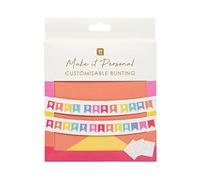 Talking Tables Customisable Write On Bunting - Personalised Rainbow Party Decorations For Birthdays, Office Parties And Baby Showers - 15 Flags