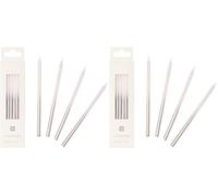 Talking Tables 16 x White and Silver Birthday Candles Cake Toppers | Birthday Candles for Cakes Long Tall 10cm | Cake Decorations Wedding Anniversary NYE Silver Candles Size 10cm (Pack of 2)
