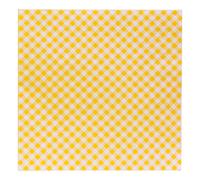 Talking Tables 16x Yellow Checkered Napkins Gingham Serviettes - Disposable Tableware Perfect for Picnics, BBQs, and Summer Garden Parties - Festive Outdoor Gatherings, Christmas