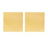 Talking Tables 16x Yellow Checkered Napkins Gingham Serviettes - Disposable Tableware Perfect for Picnics, BBQs, and Summer Garden Parties - Festive Outdoor Gatherings, Christmas (Pack of 2)