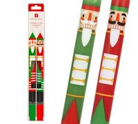 Novelty Christmas Themed Dinner Candles | Traditional Nutcracker Design| Festive Xmas Table Decorations Home Décor, Stocking Filler, Secret Santa | Unscented |Size 30cm Burn time: 8 Hours 2 Pack