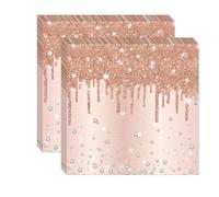 Talking Tables 20-Pack Rose Gold Paper Serviettes | Soft Disposable Party Napkins for Birthdays, Christmas, Weddings & All Occasions, Bulk Catering Tableware - Rose Gold Assortment