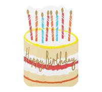 Talking Tables 20 x Birthday Paper Napkins Cake Shaped Lunch Serviettes for Decoupage, Party Supplies, Disposable Table Decorations, Eco Choice Recyclable Product & Packaging