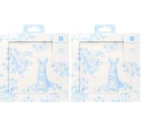 Talking Tables 20 x Blue and White Paper Napkins, Disposable Easter Serviettes for Tea Party, Birthday, Weddings, Baby Shower, Tableware, Decoupage, Recyclable, Plastic-Free, Made in EU 3ply 33cm
