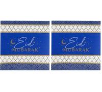 Talking Tables 20 x Blue & Gold Eid Napkins |Recyclable Disposable Paper Serviettes for Parties, Table Party Decorations for Festival Feast No Plastic! (Pack of 2)