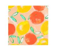 Talking Tables 20 x Citrus Paper Napkins Vibrant Tropical Disposable Serviettes for Summer Parties Picnics & Alfresco Dining 33cm Lemon & Orange Design, CITRUSNAPKIN