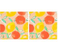 Talking Tables 20 x Citrus Paper Napkins Vibrant Tropical Disposable Serviettes for Summer Parties Picnics & Alfresco Dining 33cm Lemon & Orange Design, CITRUSNAPKIN (Pack of 2)