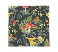 Talking Tables Recyclable Christmas Paper Napkins, Enchanting Forest Mushroom Themed Xmas Disposable Serviettes | Year Around Use, Decoupage Exclusively Designed in UK Pack of 20