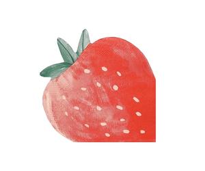 Talking Tables 20 x Strawberry Shaped Paper Napkins, Colourful Disposable Party Serviettes for Spring, Easter, Summer Table Decorations, Birthday, Wimbledon, Decoupage, Recycled Packaging 3ply 25cm