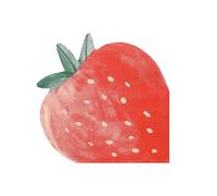 Talking Tables 20 x Strawberry Shaped Paper Napkins, Colourful Disposable Party Serviettes for Spring, Easter, Summer Table Decorations, Birthday, Wimbledon, Decoupage, Recycled Packaging 3ply 25cm
