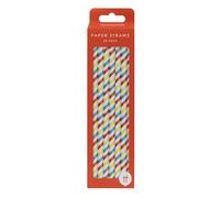 Talking Tables 25 Pack Stripy Cocktail Disposable Striped Paper Drinking Straws for Birthday Wedding Party