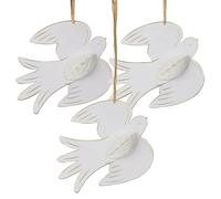 Talking Tables 3 x Honeycomb White Doves, Reusable Christmas Decorations, Wedding, Baby Shower, Religious Ceremonies, Christenings, Funerals, Wall Hanging Birds Décor Seasonal