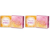 Talking Tables 3x Diwali Paper Gift Boxes, Recyclable Dishes for Eid Celebration Disposable 15cm Treat Box Tableware for Bollywood Themed Party Design Premium Feel, Decoration (Pack of 2)