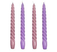 Talking Tables 4 Pack Italian Spiral Twisted Dinner Candles Ideal for Dining or Gifts Beautiful Purple and Pink Premium Eco-Friendly Candle Gift Set 25cm