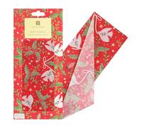 Talking Tables 4 x Christmas Tissue Paper Sheets Red 50x70cm Recyclable FSC Gift Wrapping Paper for Bags, Boxes, Crafting and Festive Gift Presentation