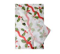 Talking Tables 4 x Holly Christmas White tissue paper for Wrapping Gifts and Presents, Arts, DIY, Secret Santa Packaging Sheets, Crafting for Kids, Crepe Paper