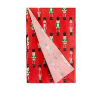 Talking Tables 4 x Nutcracker Themed Tissue Paper Sheets for Xmas Presents Food Hampers | Festive Wrapping for Kids or Adults | Plastic Free & Recyclable at Home | 70cm x 50cm